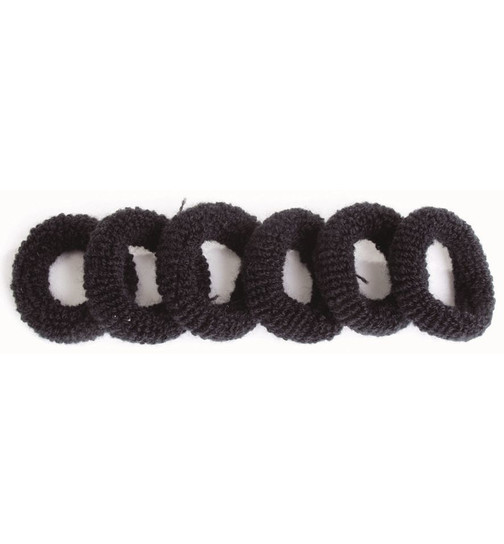 Frotteegummi 6Stk schwarz
