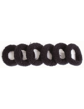 Frotteegummi 6Stk schwarz